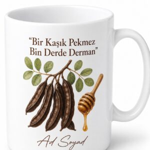 Pekmez Yedirenlere Keçiboynuzu Pekmezi Kan Yapıcı Doğal Tatlandırıcı Kupa Hediye Bardak