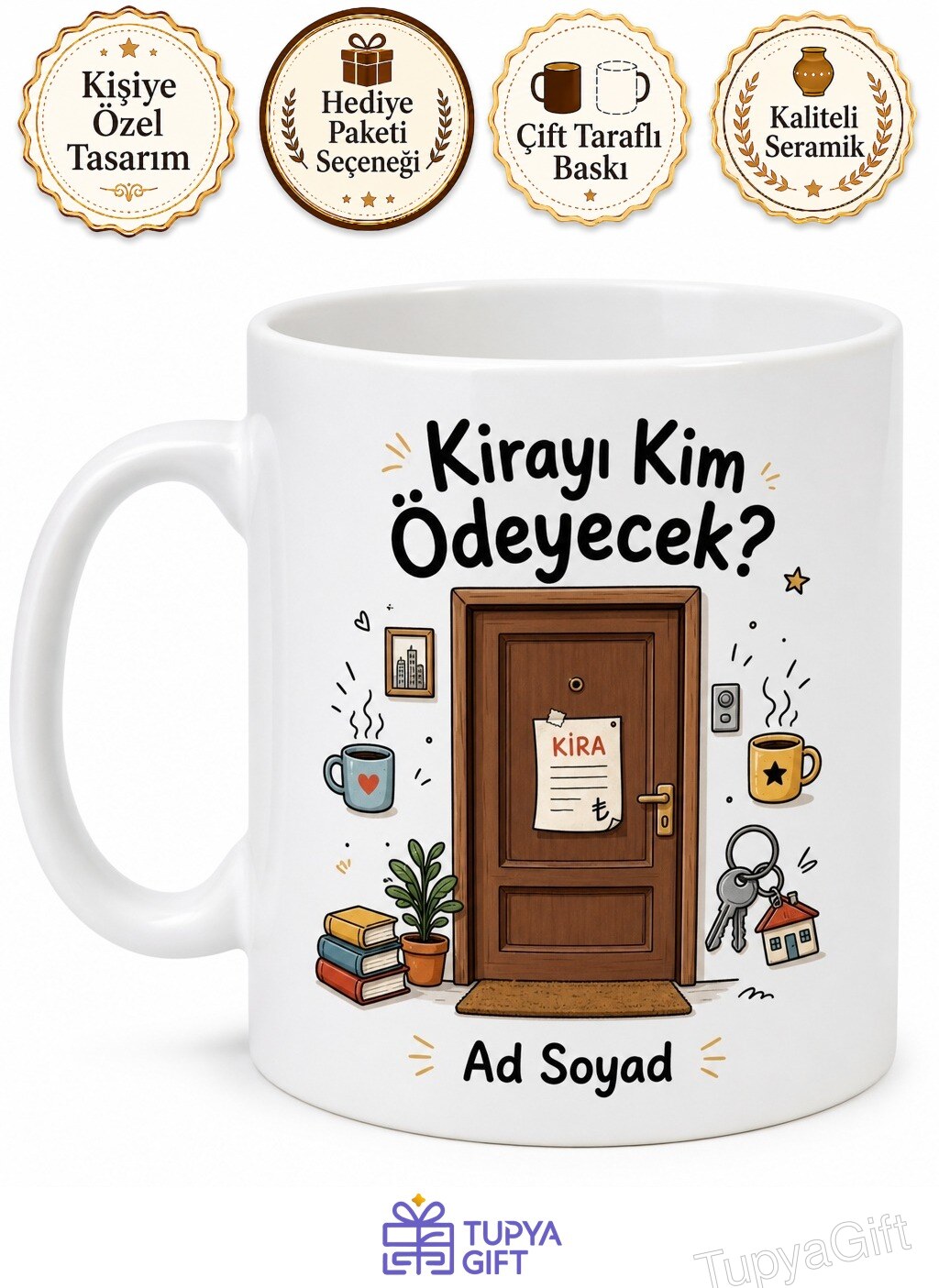 Öğrenci Ev Arkadaşlarına Kirayı Kim Ödeyecek Komik Kupa Bardak Hediye