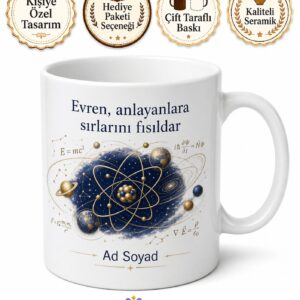 Evrenin Sırlarını Çözen Fizikçi Özel Tasarım Hediye Seramik Kupa Bardak
