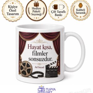 Dünya Sinema Günü Hediye Kupa Büyülü Perde Hayranlarına Özel Tasarım Bardak