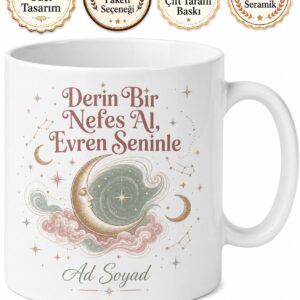 Retro Astroloji Derin Nefes Al Huzur Kupası Astroloji Severlere Özel Hediye Bardak
