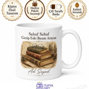 Sahaf Sahaf Gezip Eski Basım Arayanlara İkinci El Nostaljisi Kupa Bardak Hediye