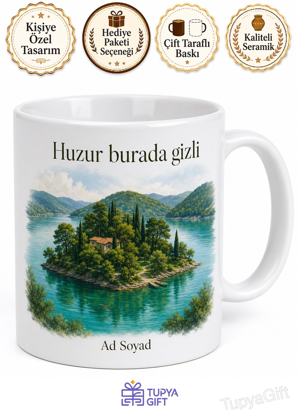 Samsun Ayvacık Suat Uğurlu Barajı Kirazlık Adası Gizli Cennet Manzarası Kupa Bardak Hediye