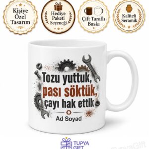 Sanayi Tozu Yutanlara Pas Sökücü Niyetine Çay Kupası Hediye Bardak