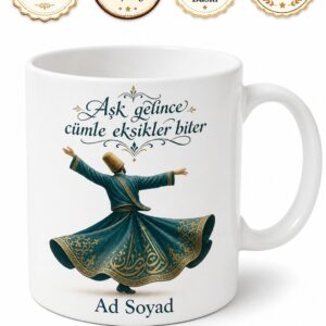 Semazen Dönüşü Tasavvuf Mevlevi Ruhu Manevi Huzur Konya Kupası Hediye Bardak