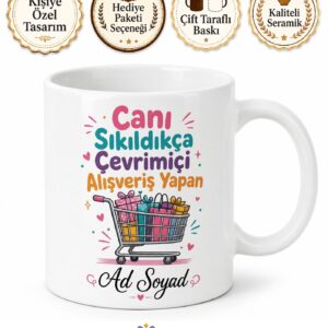 Sepeti Onayla Kupa Çevrimiçi Alışveriş Bağımlısı Hediye Bardak Komik Kupa