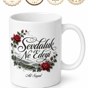 Sevdaluk Ne Edeyi Yazılı Karadeniz Aşk Şiiri Romantik Kupa Bardak Hediye