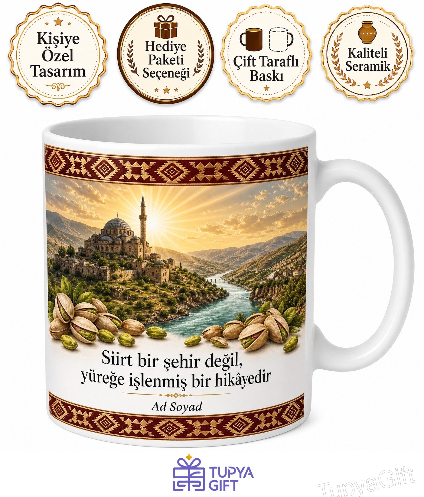 Siirt Ulu Cami Tillo Botan Çayı Battaniye Dokuması Fıstık Işık Hadisesi Kupa Bardak Hediye