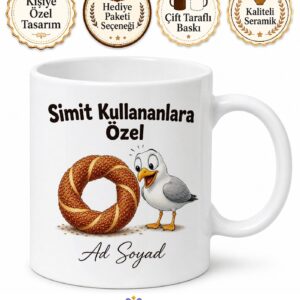 Simit Kullananlara Sokak Simidi Gevrek Çıtır Simit Martı Yemi Kupa Bardak Hediye