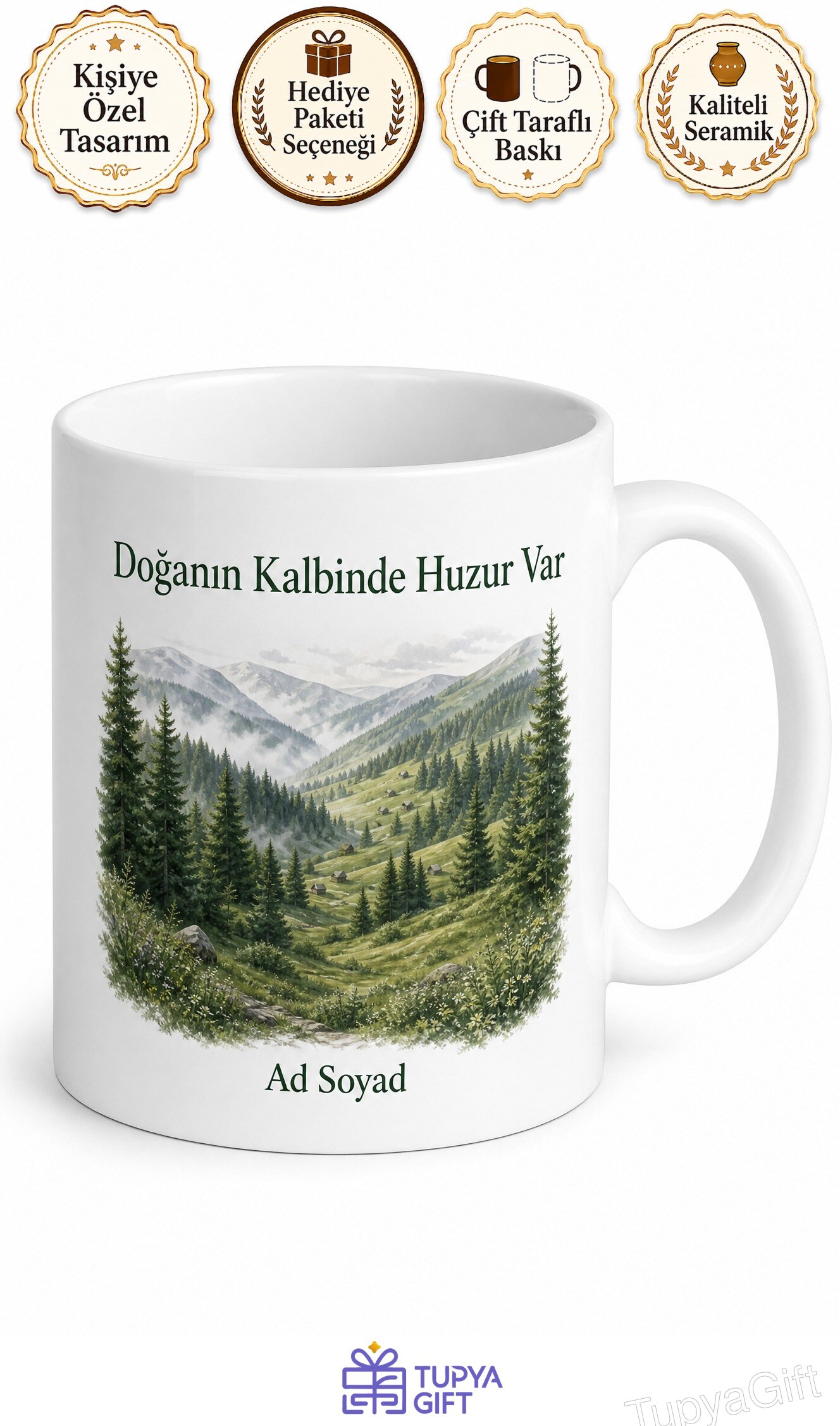 Sivas Koyulhisar Eğriçimen Yaylası Çam Ormanları Doğal Yaşam Hediye Kupa Bardak