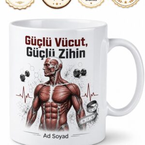 Spor Bilimleri Kas Yapısı Antrenman Günlüğü Fiziksel Kondisyon Kupa Hediye Bardak