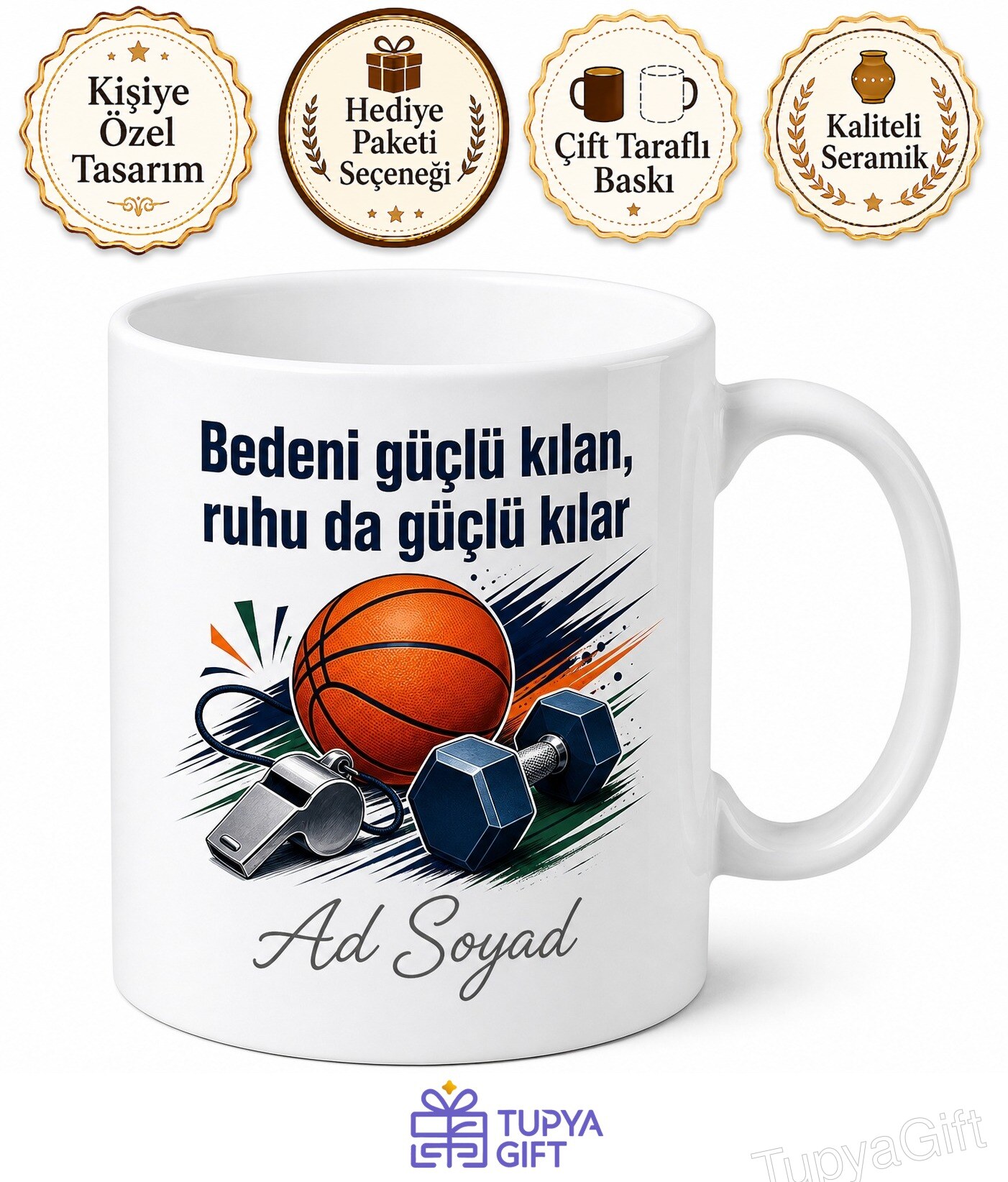 Spor Salonunun Hakimi Beden Eğitimi Öğretmeni Kahve Kupası Hediye Bardak