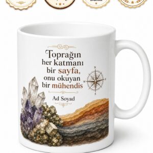 Toprağın Sırrını Çözen Jeoloji Mühendisi Kahve Kupası Hediye Bardak