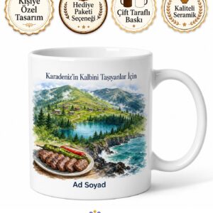Trabzon Akçaabat Hıdırnebi Yaylası Sera Gölü Köftesi Karadeniz Sahili Kupa Bardak Hediye