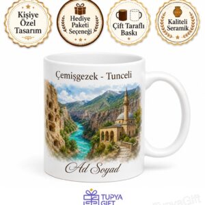 Tunceli Çemişgezek İn Delikleri Tahar Çayı Tarihi Cami Munzur Kanyon Kupa Bardak Hediye