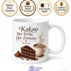Kakao Kullananlara Kakao Tozu Kakaolu Kek Kakaolu Süt Tatlı Krizi Kupa Bardak Hediye
