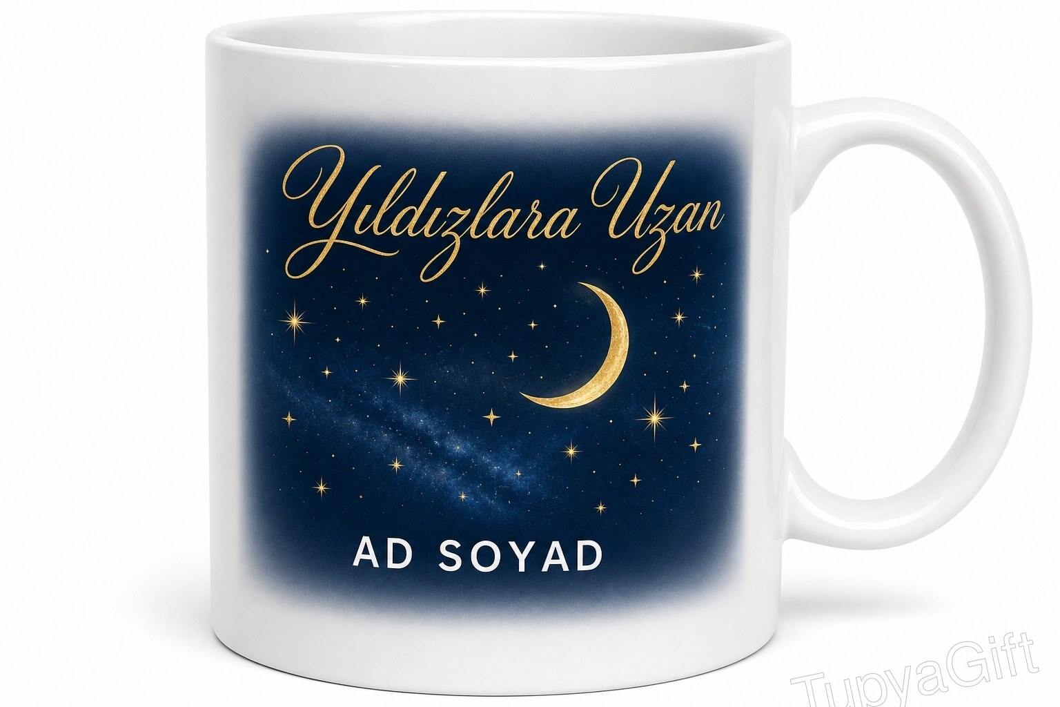 Yıldızlara Uzan İngilizce Kahve Kupası Hediye