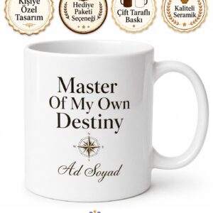 Master Of My Own Destiny Kendi Kaderimin Efendisiyim İngilizce Kupa Bardak Hediye
