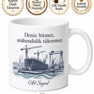 İstanbul Tuzla Viaport Marina Kaplıcaları Tersane Ruhu Gemi Mühendisi Kupa Hediye Bardak