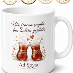 Sırdaş Kuzenlere Karşılıklı Çay İçmelik İkili Hediye Kupa Bardak Seti