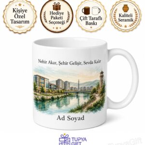 Sakarya Erenler Sakarya Nehri Manzarası Şehir İçi Ulaşım Modern Gelişim Kupa Bardak Hediye