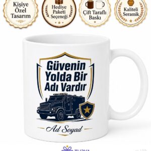 Zırhlı Para Taşıma Şoförü Hediye Kupa Banka Nakliyesi Güvenlik Bardak