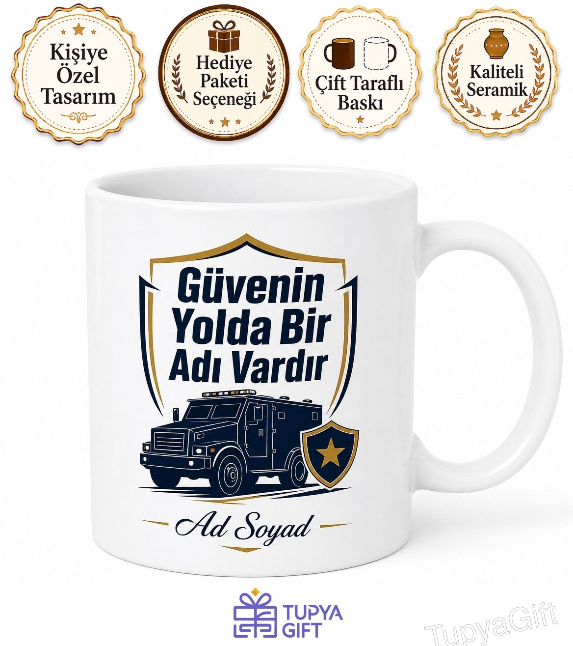 Zırhlı Para Taşıma Şoförü Hediye Kupa Banka Nakliyesi Güvenlik Bardak