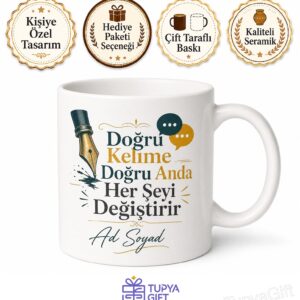 Dünya Reklam Günü Hediye Kupa Slogan Yazan Kopya Reklamcı Bardak
