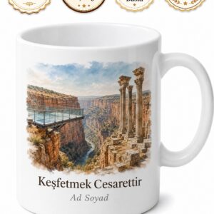 Uşak Ulubey Kanyonu Cam Teras Blaundus Antik Kenti Manzara Baskılı Kupa Bardak Hediye