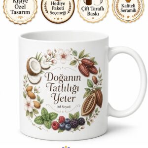 Vegan Tatlı Yapanlara Doğal Şeker Masum Kaçamak Kupa Bardak Hediye