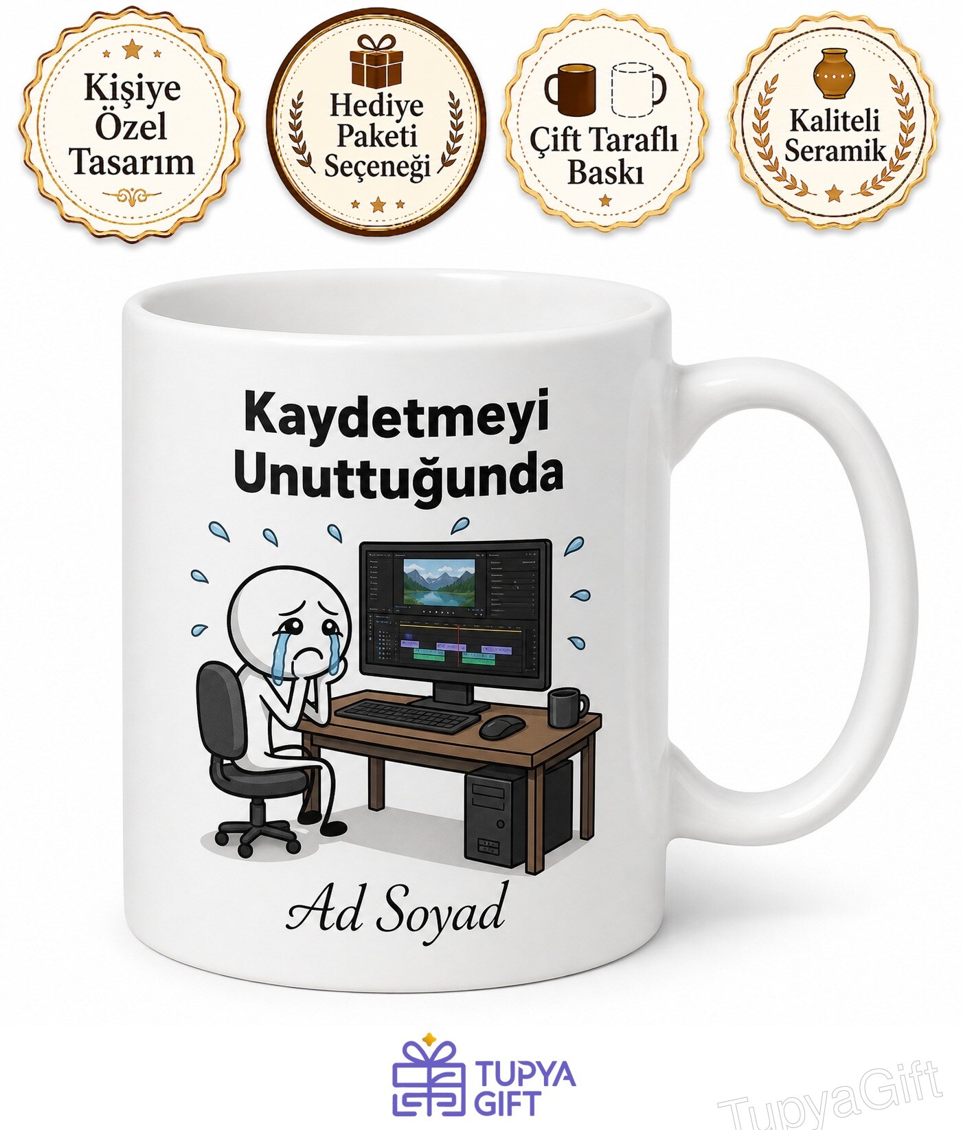 Video Kurgucusu Esprili Kupa Bardak Kaydetmeyi Unutan Editör Hediye