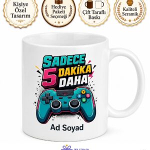 Video Oyunu Bağımlılarına Konsol Kolu Sadece 5 Dakika Daha Kupa Bardak Hediye