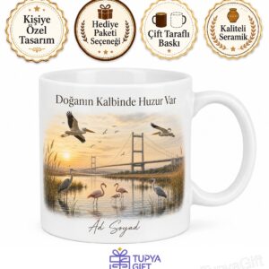 Yalova Altınova Hersek Lagünü Kuş Gözlem Osmangazi Köprüsü Doğal Yaşam Kupa Bardak Hediye