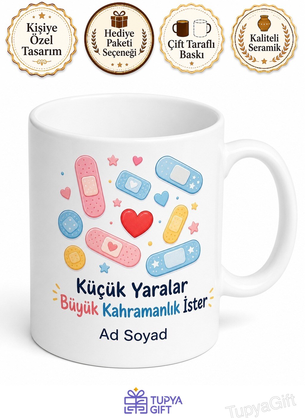 Yara Bandı Kullananlara Su Geçirmez Yara Bandı Çocuk Yara Bandı Kesik Çizik Kupa Hediye Bardak