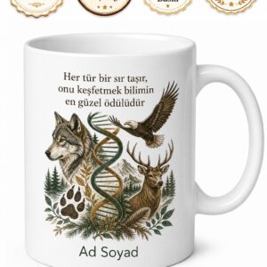 Zooloğa Hediye Zooloji Araştırması Vahşi Doğa Hayvan Davranışları Tür Sınıflandırma Kupa Bardak