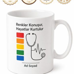 Acil Servis Triyaj Hemşiresi Renklerle Aciliyet Belirleyen Hediye Seramik Kupa Bardak