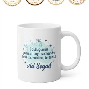 Aşırı Titiz Arkadaşa Çamaşır Suyu Saflığında Dostluk Kupa Bardak Hediye