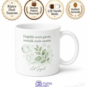Çamaşır Suyu Kullanmayan Annelere Doğal Temizlik Oksijenli Su Kupa Hediye Bardak