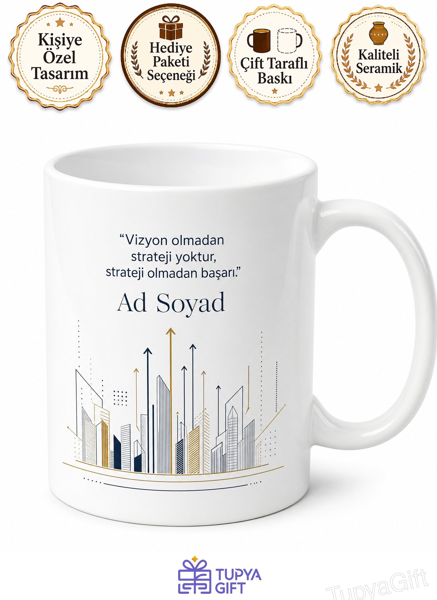 CEO Patron Kahvesi Şık Kupa Karar Verici Lider Hediye Bardak Özel Tasarım