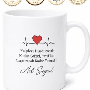 Cute Enough To Stop Your Heart Hemşire Temalı Kupa Bardak Hediye