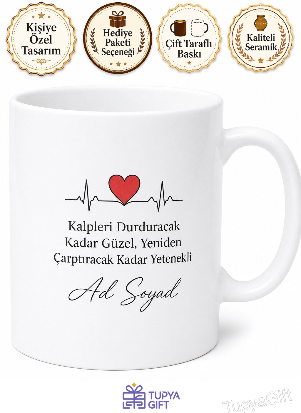 Cute Enough To Stop Your Heart Hemşire Temalı Kupa Bardak Hediye