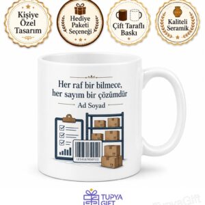 Depo Sayım Elemanı Stok Takip Uzmanı Çay Kupası Hediye Bardak
