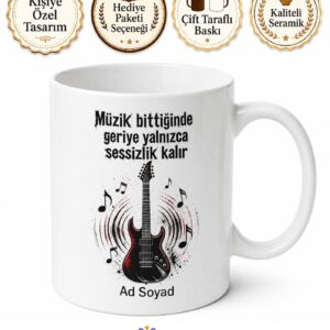 Dünya Rock Günü Gitar Riffleriyle Coşanlara Kupa Bardak Hediye Baskılı