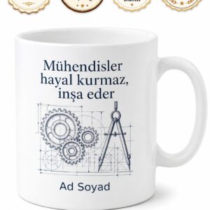 Engineer Temalı Mühendislere Özel İngilizce Çay Kupası Bardak Hediye