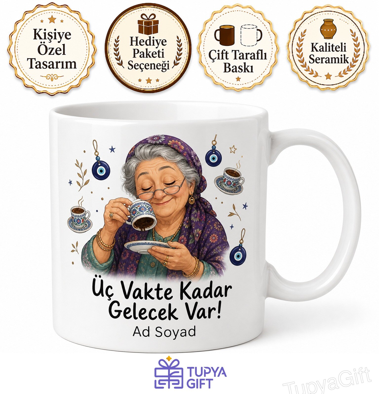 Fal Bakarken Gözü Kapanan Teyzelere Üç Vakte Kadar Gelecek Kupası Hediye