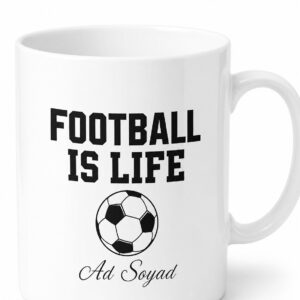 Football Is Life Yazılı Futbol Hayattır Diyenlere Özel İngilizce Kupa Bardak Hediye