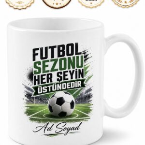Football Season Is The Best Season Temalı Futbol Severlere Hediye Kupa Bardak