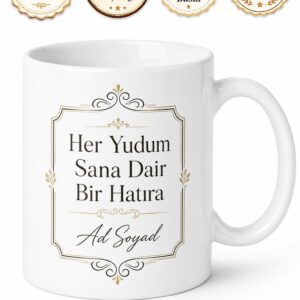 Gizli Mesajlı Sıcak Suda Belli Olan Çift Yön Baskılı Kupa Bardak Hediye