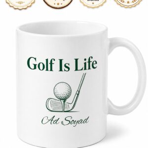 Golf Is Life Yazılı Kupa Bardak Golf Hayattır Diyenlere İngilizce Hediye
