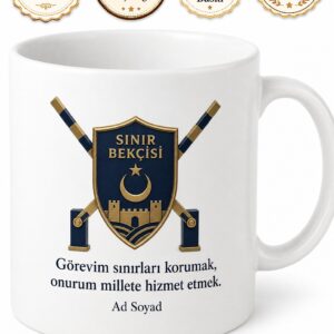 Gümrük Memuru Sınırların Bekçisi Kahve Kupası Özel Tasarım Hediye Bardak